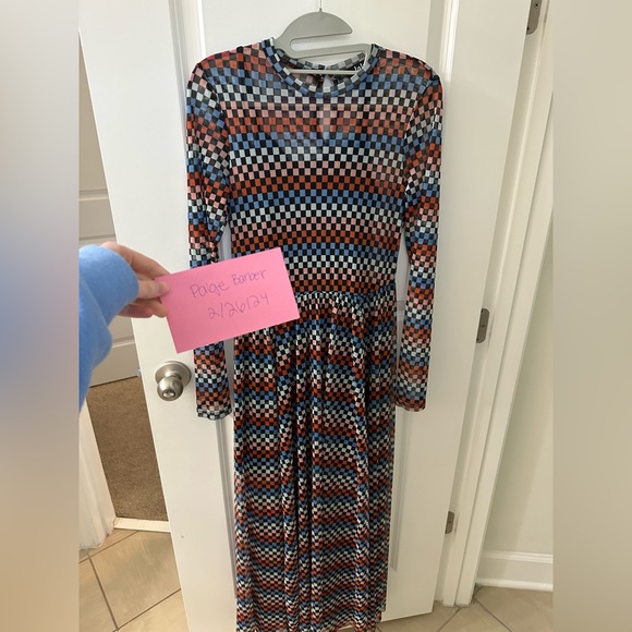 Mesh checker blue/red dress from dressed in lala - Picture 2 of 7